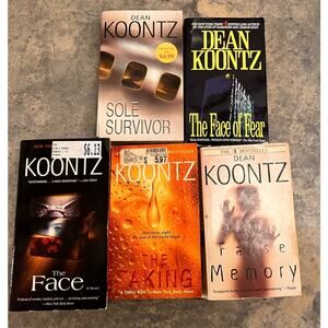DEAN KOONTZ Lot of 6 Paperback Novels Books‎ Face, Chills, Memory, Taking, Sole